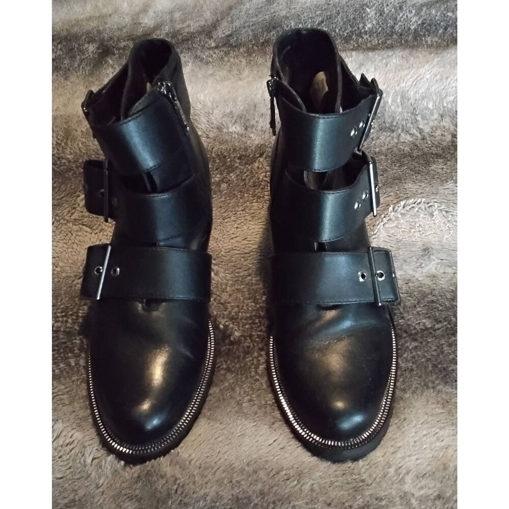 Black Blondo Camila Waterproof Moto Style Ankle Booties Sz 9M